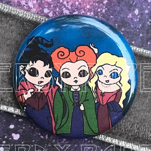 SANDERSON ZUSTERS SPELDENBADGE | FANDOM | Handgemaakte Speldenbadge voor wholesale door NERDY PAPER CO.