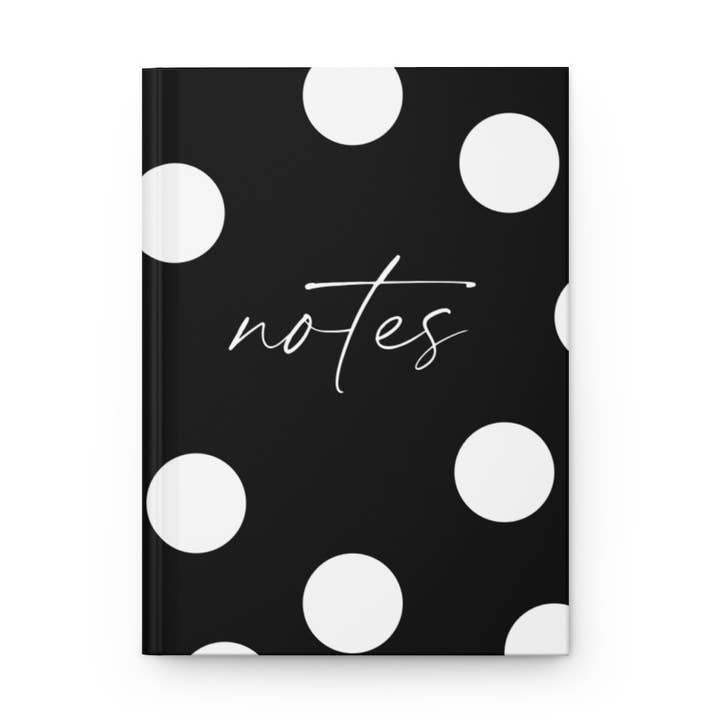 Notas de bolinhas - Diário de capa dura com acabamento fosco por atacado de Luxe Papeterie