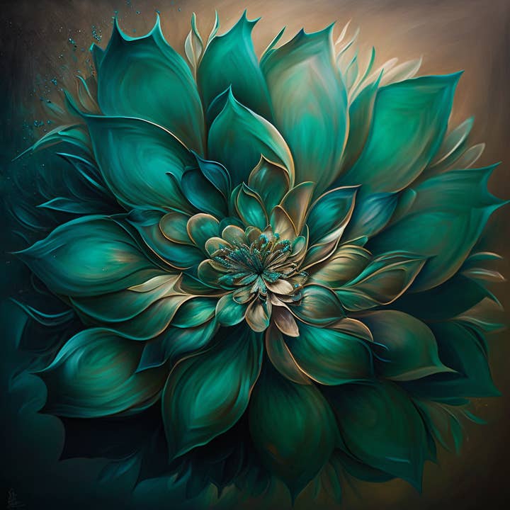 Jade fleuri pour la vente par Vision2Canvas