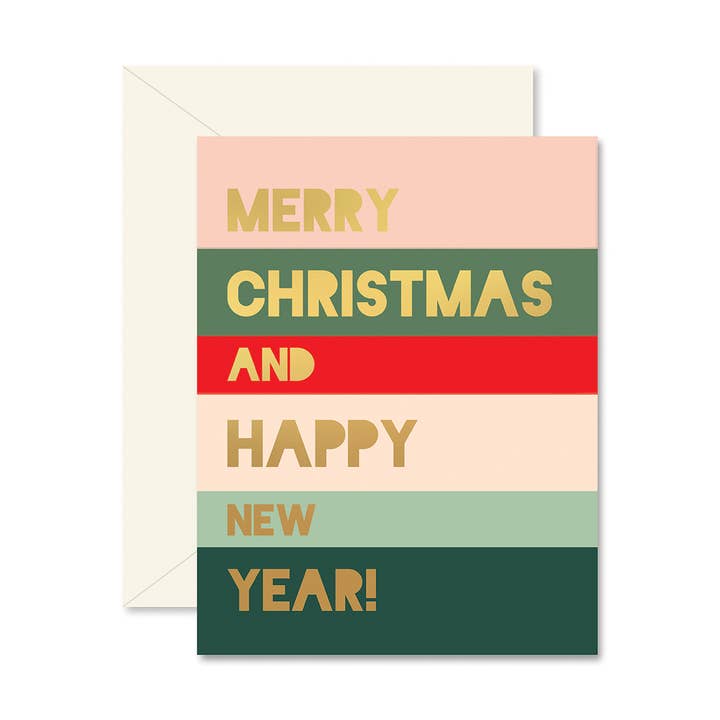 Ginger P. Designs - Wholesale Christmas Card - Holiday Colorblock Christmas Greeting Card0