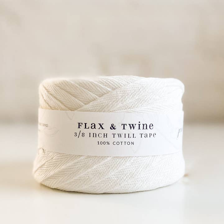 Flax & Twine - Wholesale Craft Supplies - Flax & Twine Cotton Twill Tape (3/8")
