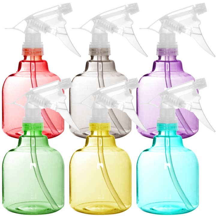 Youngever 6 Pack 16OZ Empty Plastic Spray Bottles - 6 Color for wholesale by Youngever