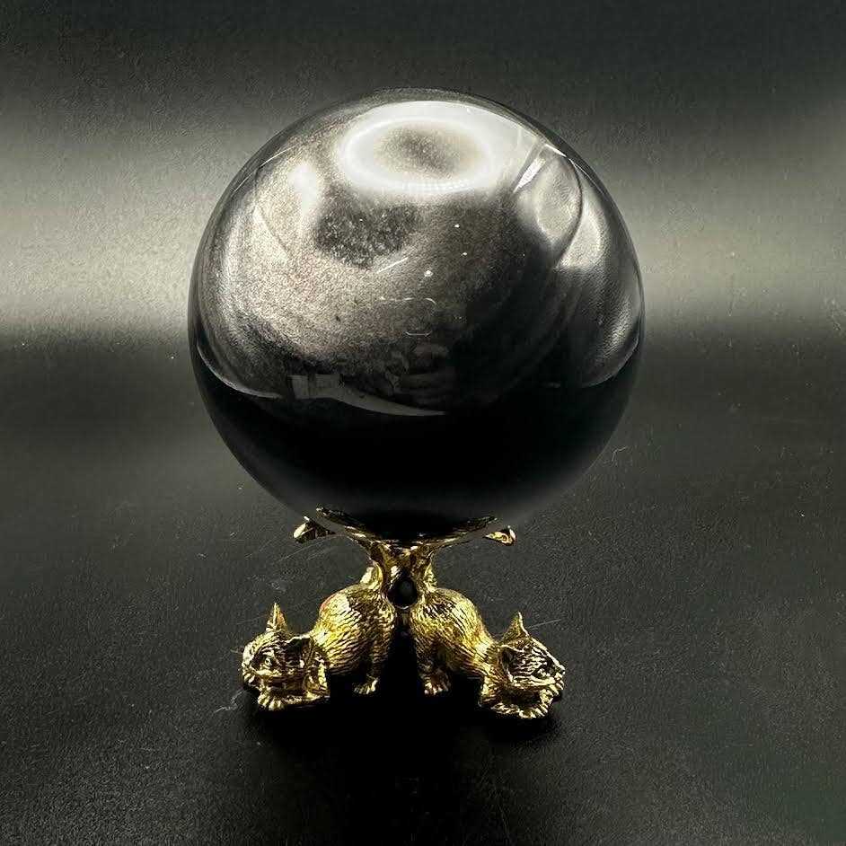 The Crystal Tabby - Wholesale Decorative Tabletop Object - Tiny Cat Stand - GOLD2