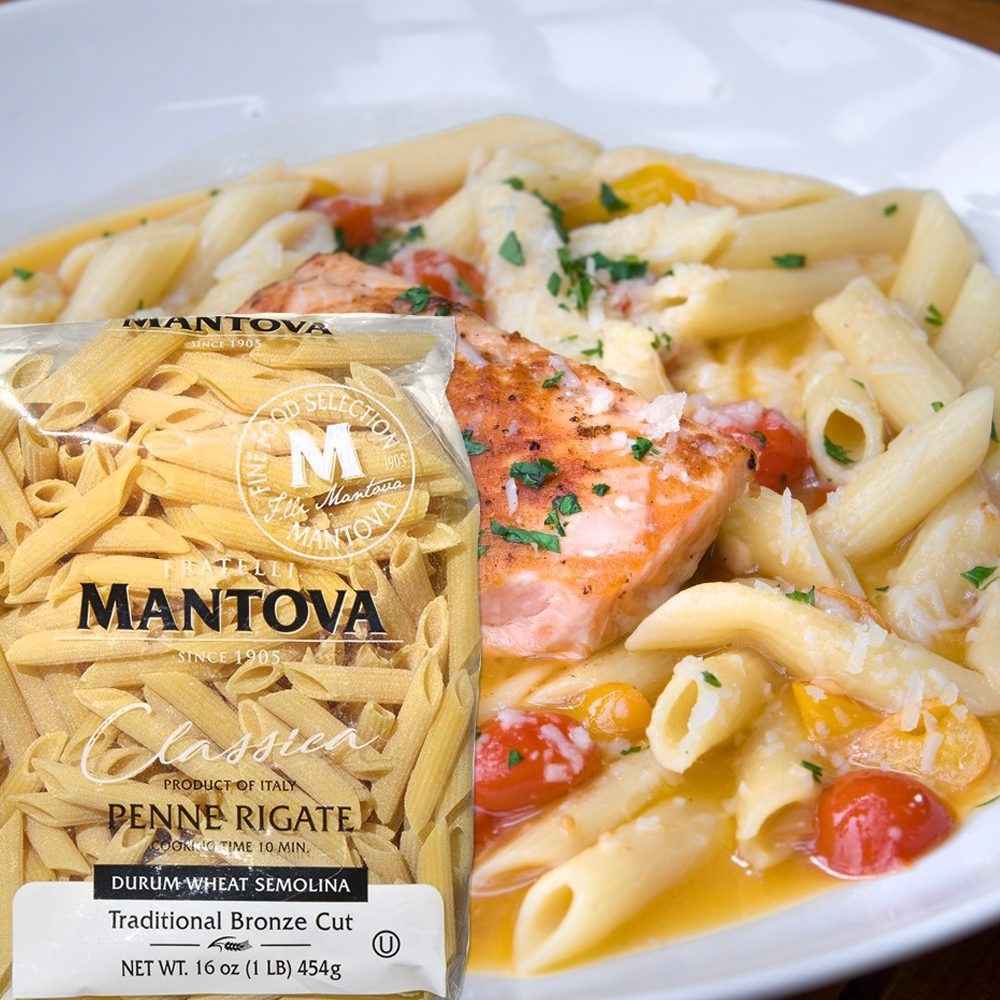 Fine Italian Food - Wholesale Pasta - Mantova Bronze Cut Penne Rigate Pasta, 1 lb.1