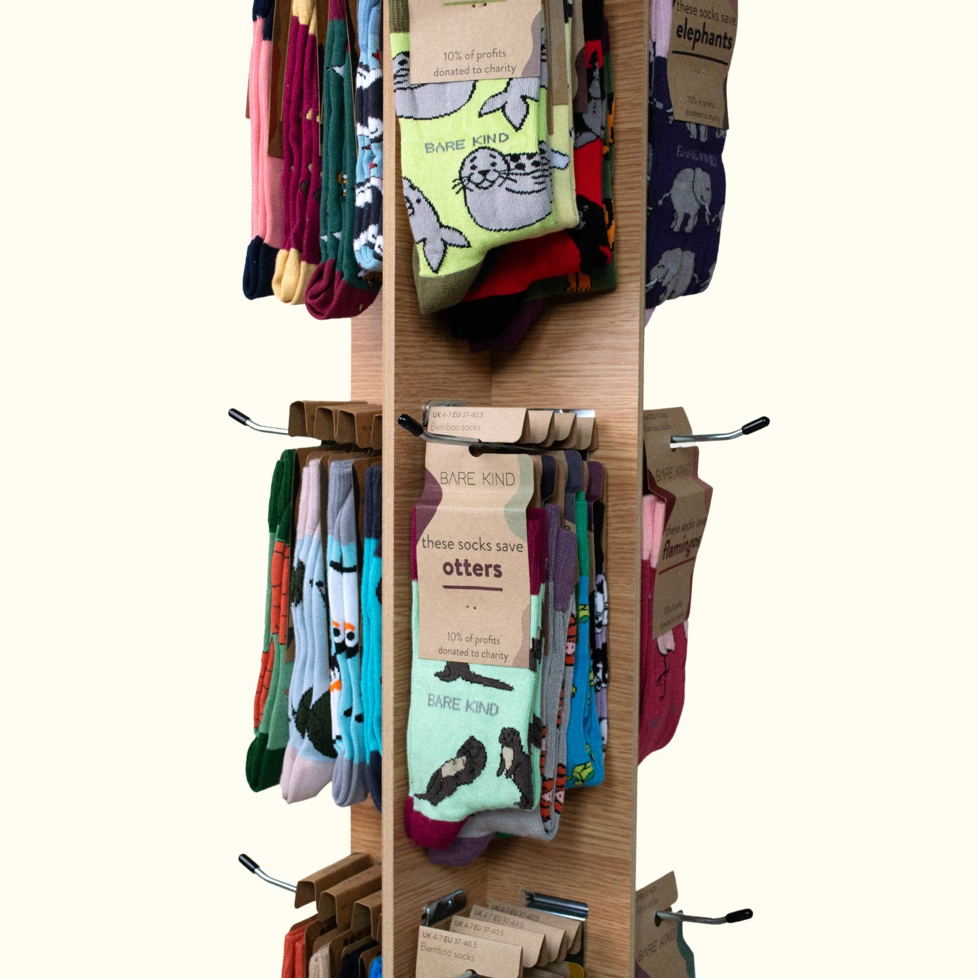 Bare Kind Socks – wholesale Retailer display – Apparel – Spinning Counter Display Stand | POS | Point of Sale3