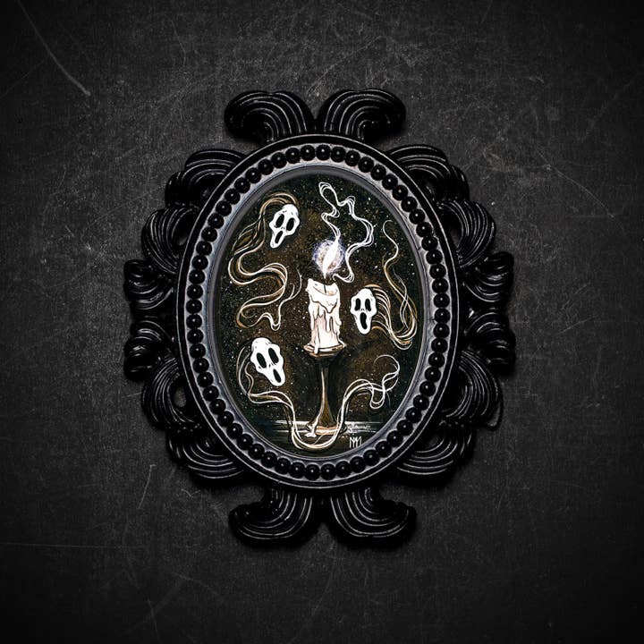 Petit cadre de goules aux chandelles pour la vente par Meagan Meli Illustration