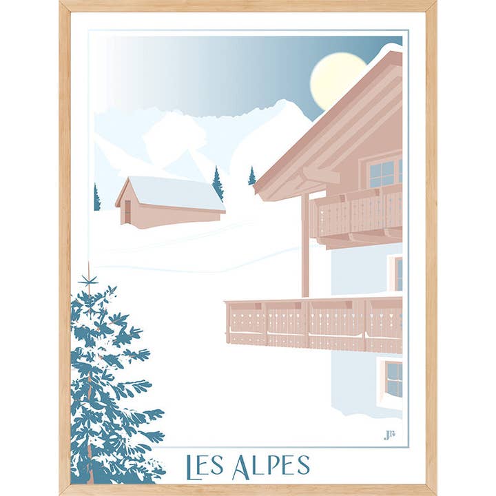Julie Roubergue - Wholesale Poster - Display THE ALPS, The Chalet
