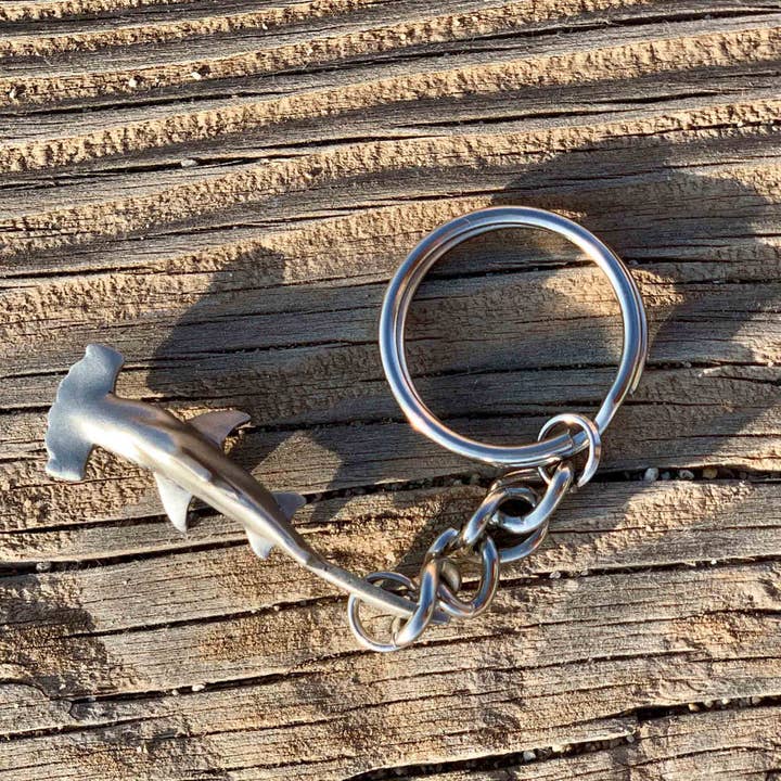 Big Blue by Roland St John - Wholesale Keychain - Unisex - Hammerhead Shark Keychain - Sea Life Collection - Pewter1