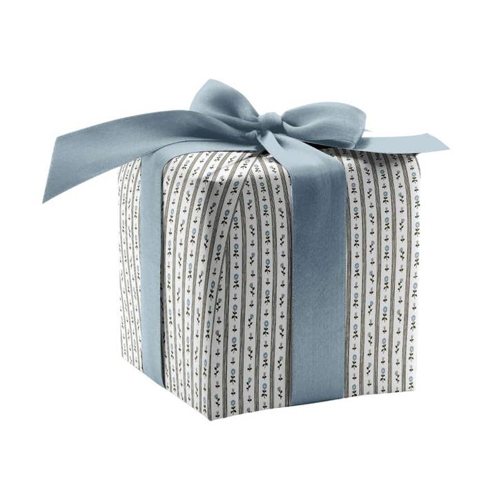 Ruthie Stripe Wrapping Paper in Blue for wholesale by Brooke and Lou