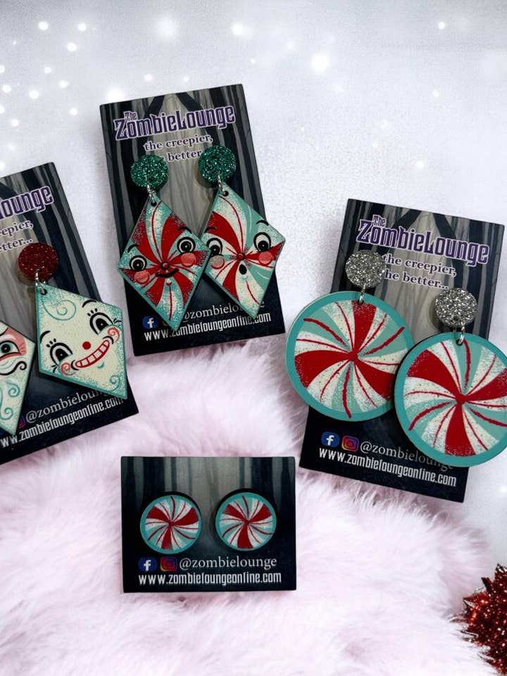 Orecchini Retro a Diamante di Johanna Parker per la vendita all'ingrosso da parte di Zombie Lounge Bootique