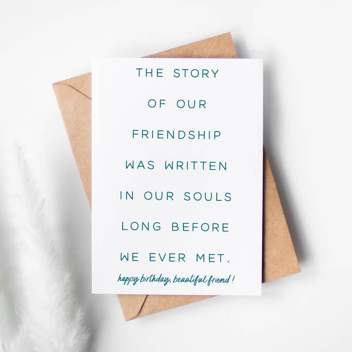 L'anniversaire de Soul Friend écrit dans les étoiles pour la vente par Card & Story