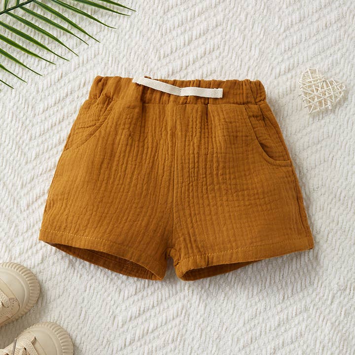 PatPat - Vendita all'ingrosso Pantaloncini - Neonati - Pantaloni corti casual in tinta unita 100% cotone per neonato
