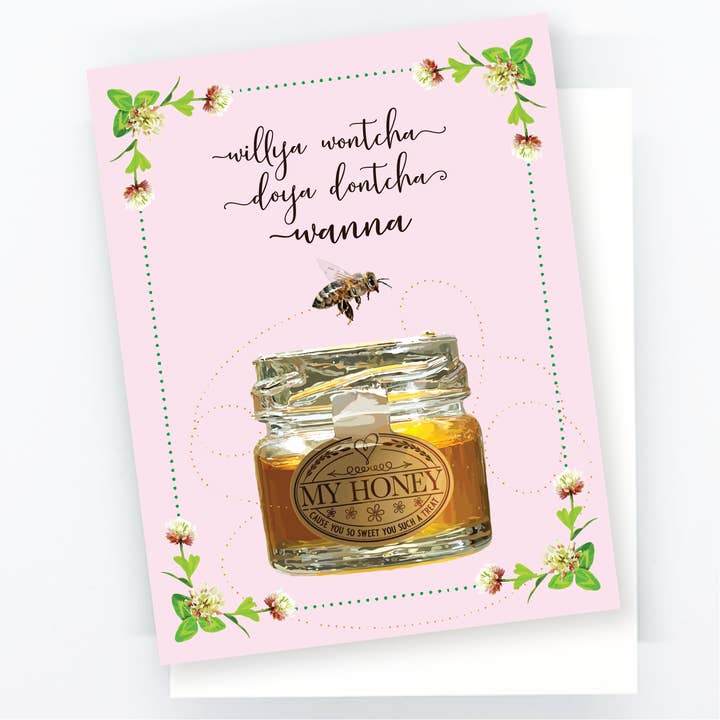 The Red Barn Press – wholesale Valentine's Day card – Valentine Card | Sweet Bee and Honey Valentine's Card