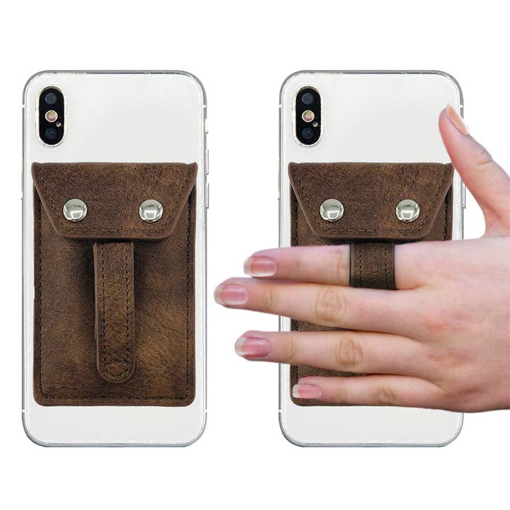 Phone Flipper ( Peel & Stick ) Phone Wallet - Brown for wholesale by Phone Flipper