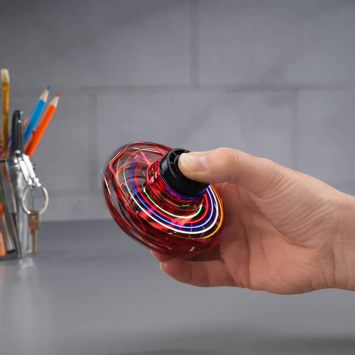 The Source Wholesale Inc. - Wholesale Fidget Toy - Kids - Vortex UFO Spinner (Red) - Electronic Flying Fidget Spinner