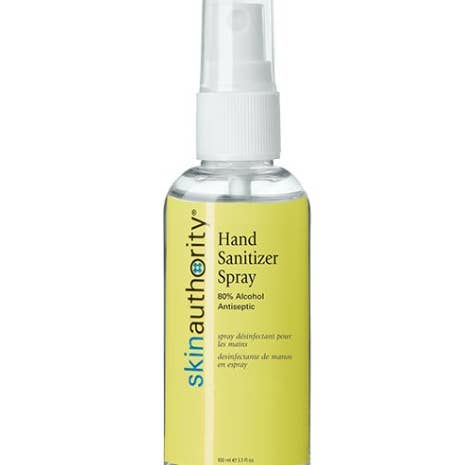 Spray désinfectant pour les mains pour la vente par Skin Authority