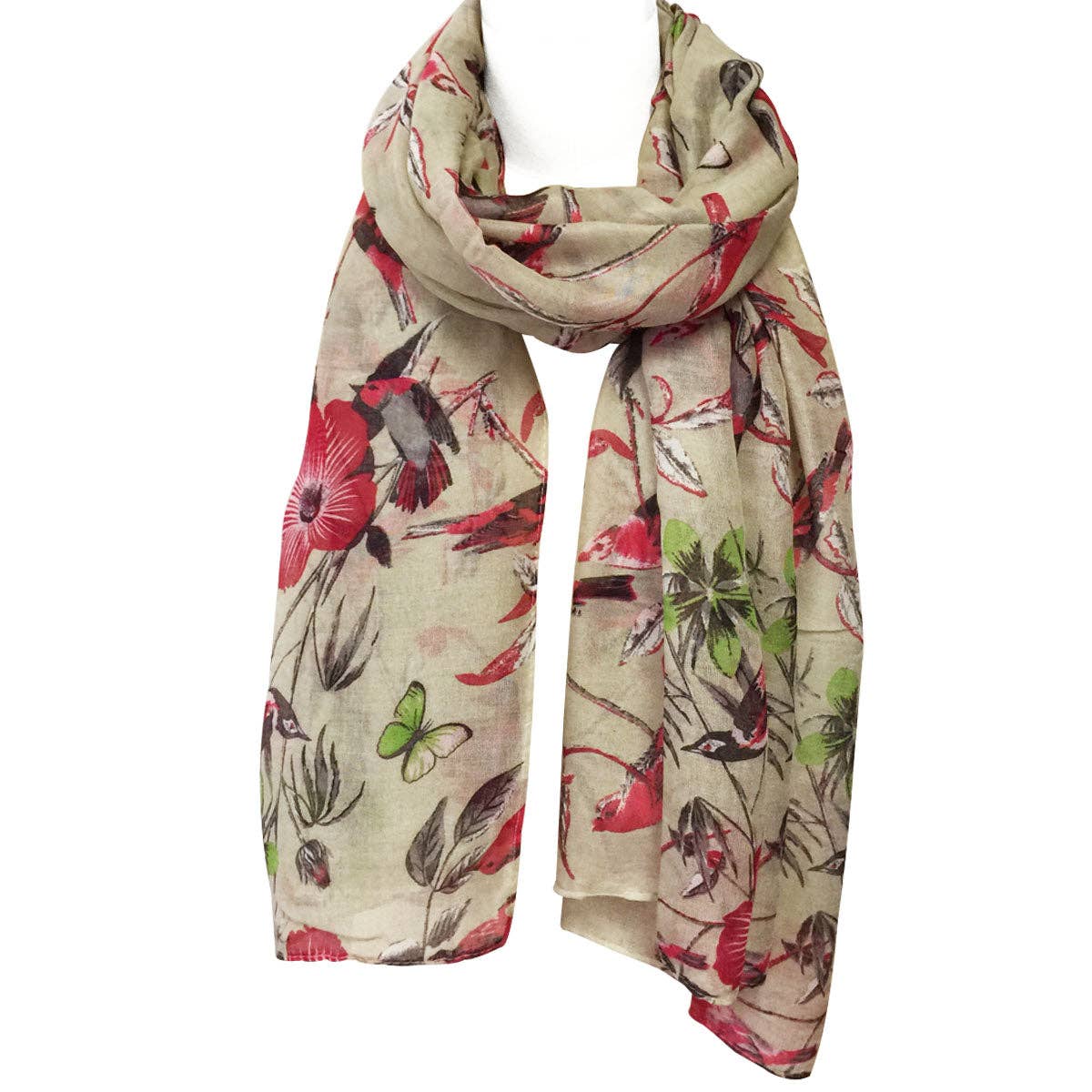 Wrapables.com - Wholesale Scarf - Women's - Wrapables Soft Viscose Bird Print Multi-Style Scarf47