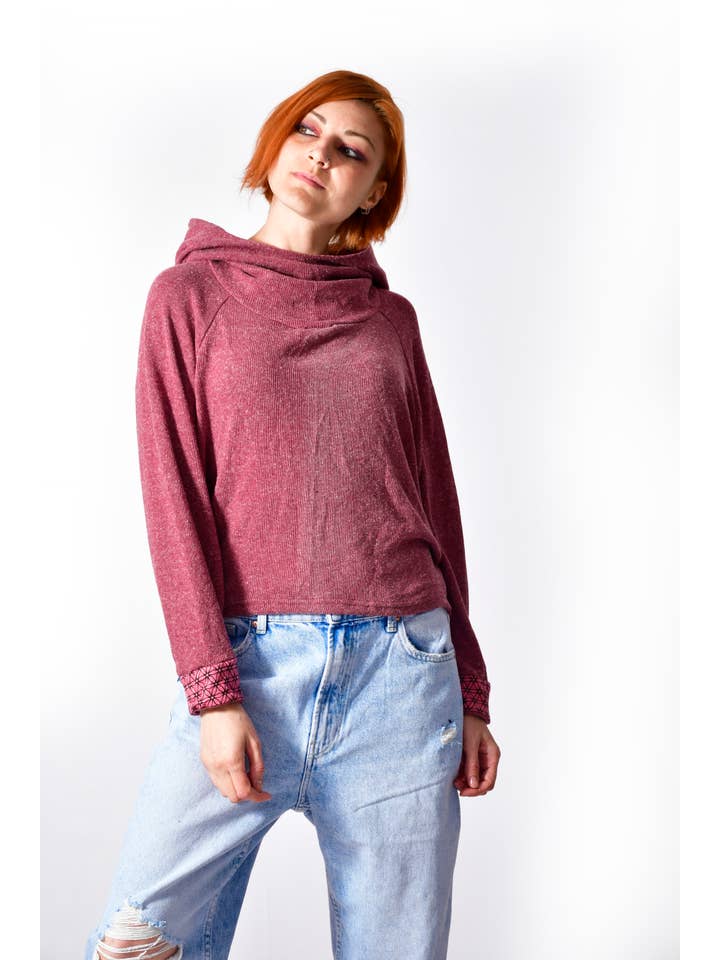 Humanity Centred Designs - Vente Sweat-shirt – femme - Sweatshirt d'hiver doux en tricot SoftKnit Cozy _J 1616