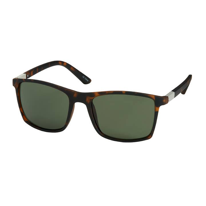 Blue Gem Sunglasses Inc - Wholesale Sunglasses - Men's - 1553 - 805 - Onyx and Tort Wrap Sunglasses