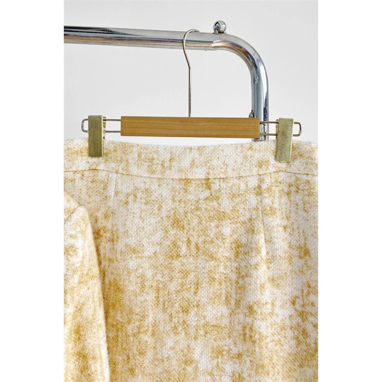 YELLOW X9542CS Tweed Blazer Skirt Set for wholesale on Faire5