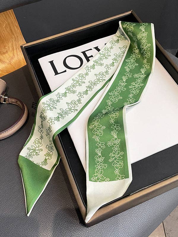 ShieldChic - Wholesale Scarf - Women's - Contrast Color Flower Print Scarf1