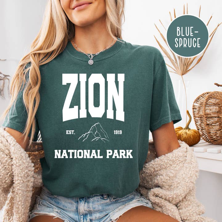 Zion National Park Utah Comfort Colors® Tee for wholesale by CindyL Boutique