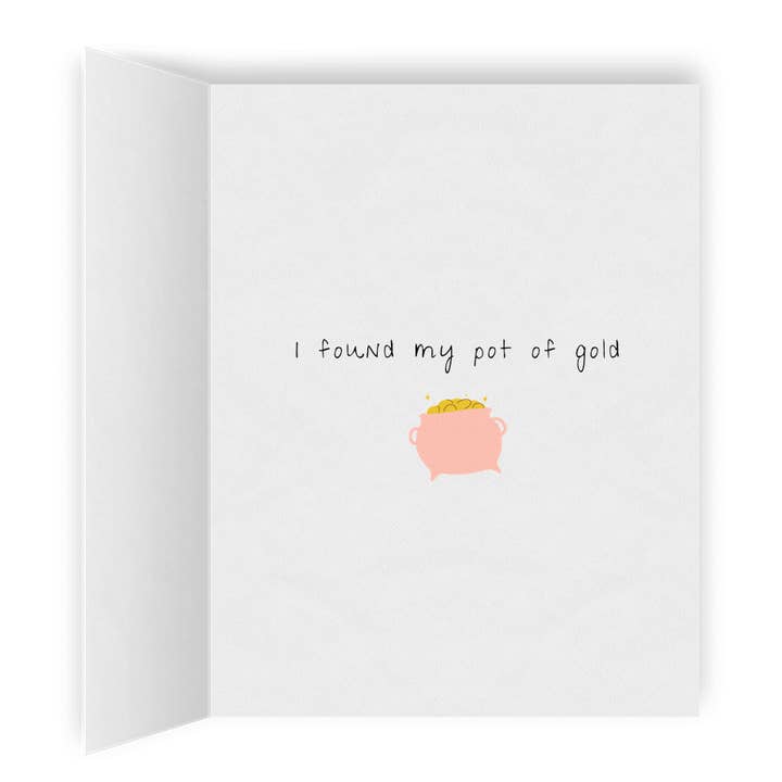Found My Pot of Gold | Romantico biglietto lesbico per San Patrizio | Simpatico regalo per anniversario lesbico | Biglietto di auguri LGBTQ per la vendita all'ingrosso da parte di Sesame But Different