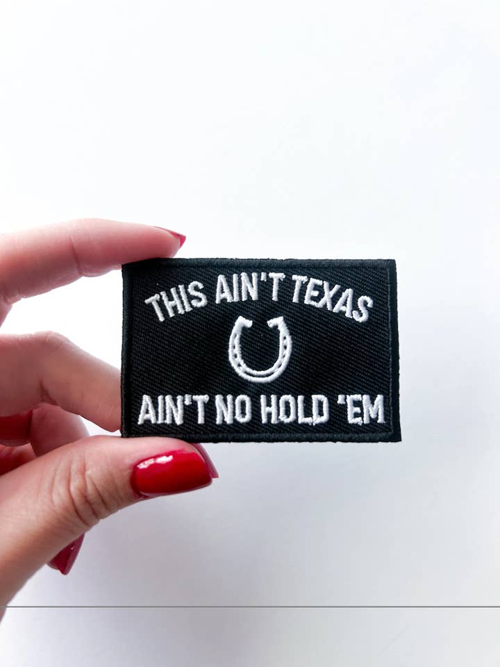 Dit is geen Texas Iron On Patch Western Cowboy Cowgirl voor wholesale door Field Trip Threads