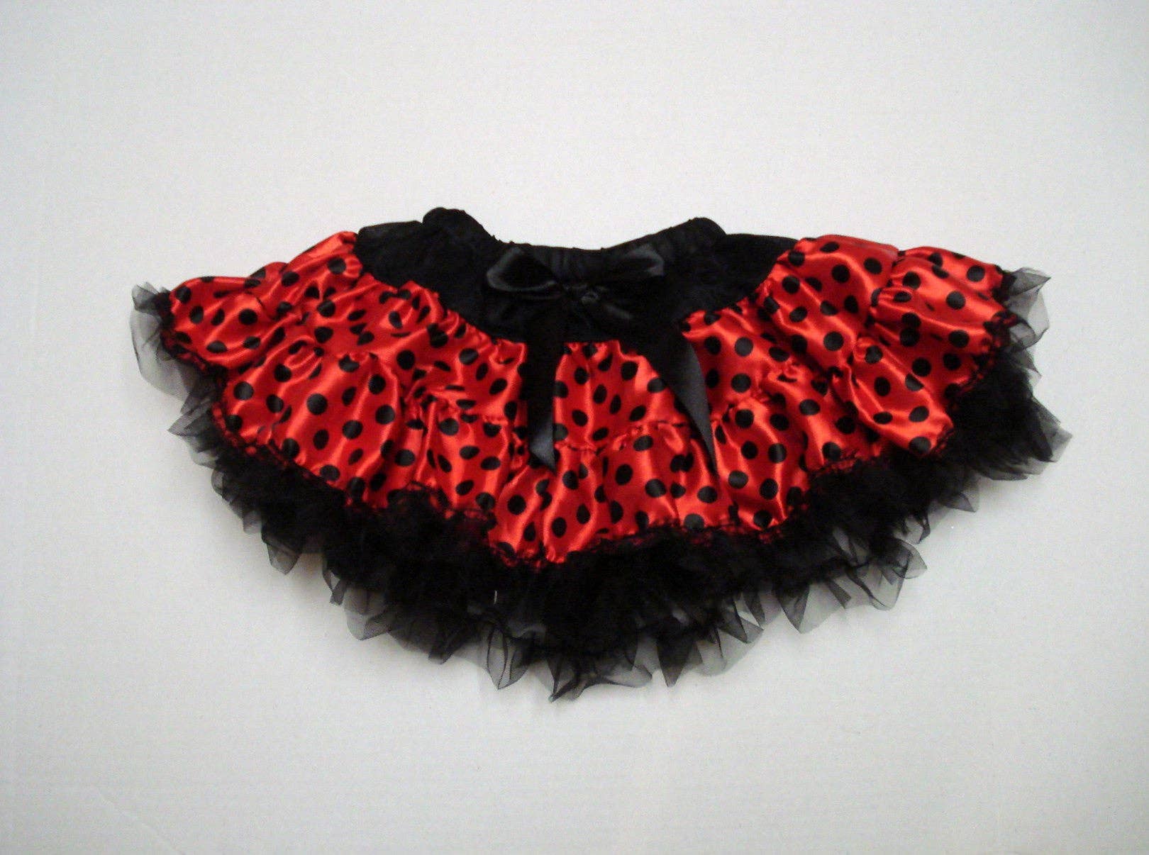 Wenchoice - Wholesale Tutu - Kids - Ladybug Satin Tutu With Black Trim0