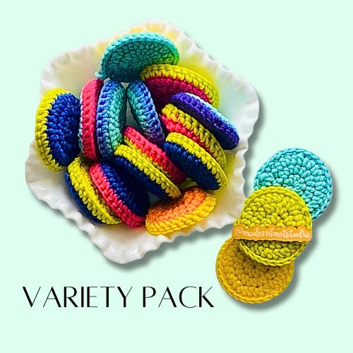 Modern Knot Studio - Wholesale Cleaning Sponge - Round Dish Scrubby - Variety Pack