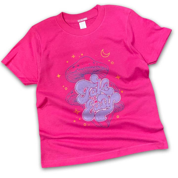 T-shirt per bambini Take it Easy Mushroom per la vendita all'ingrosso da parte di The Design Chambers