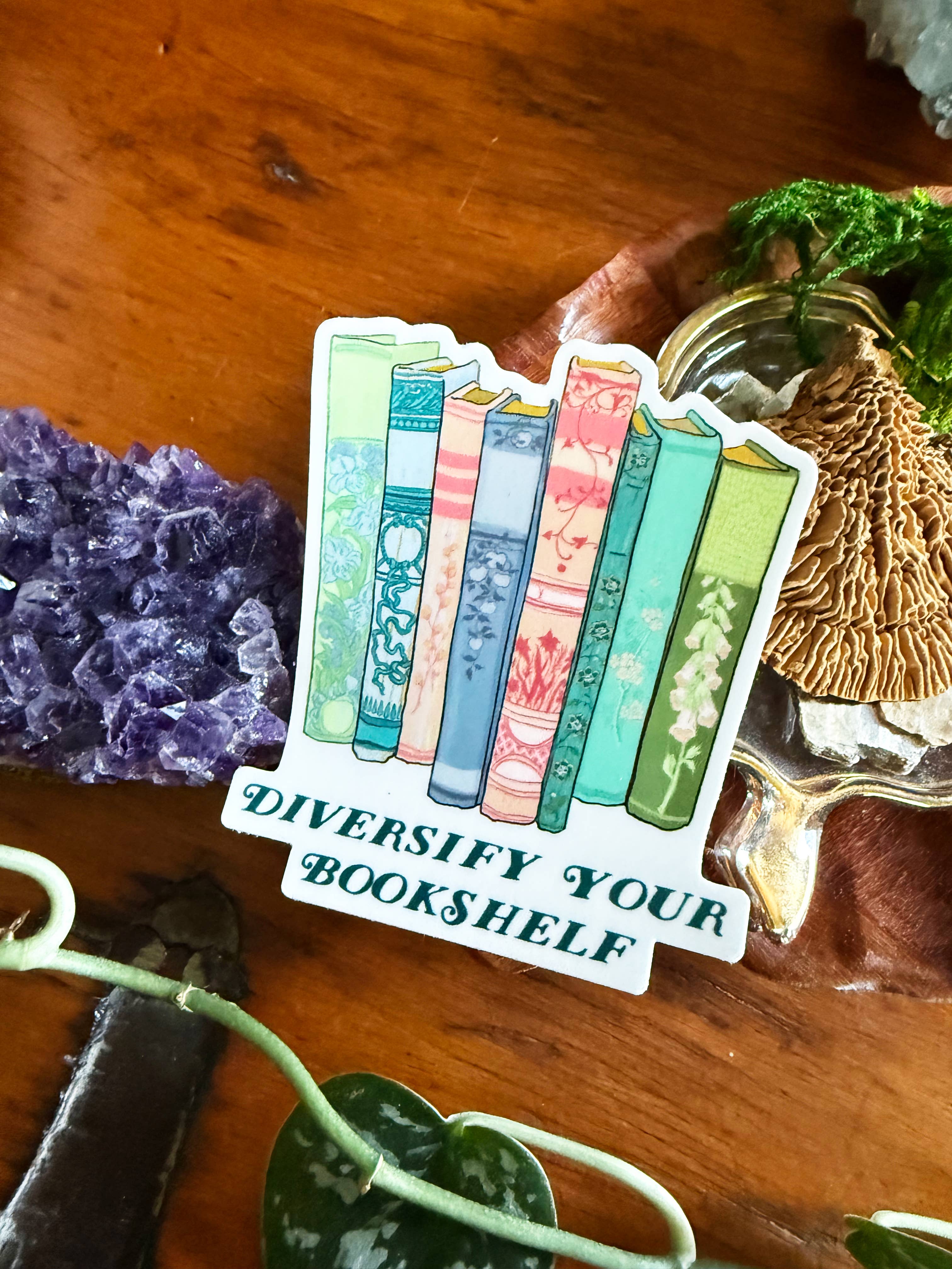 Fabulously Feminist - Wholesale Sticker - Diversify Your Bookshelf: Feminist Sticker1