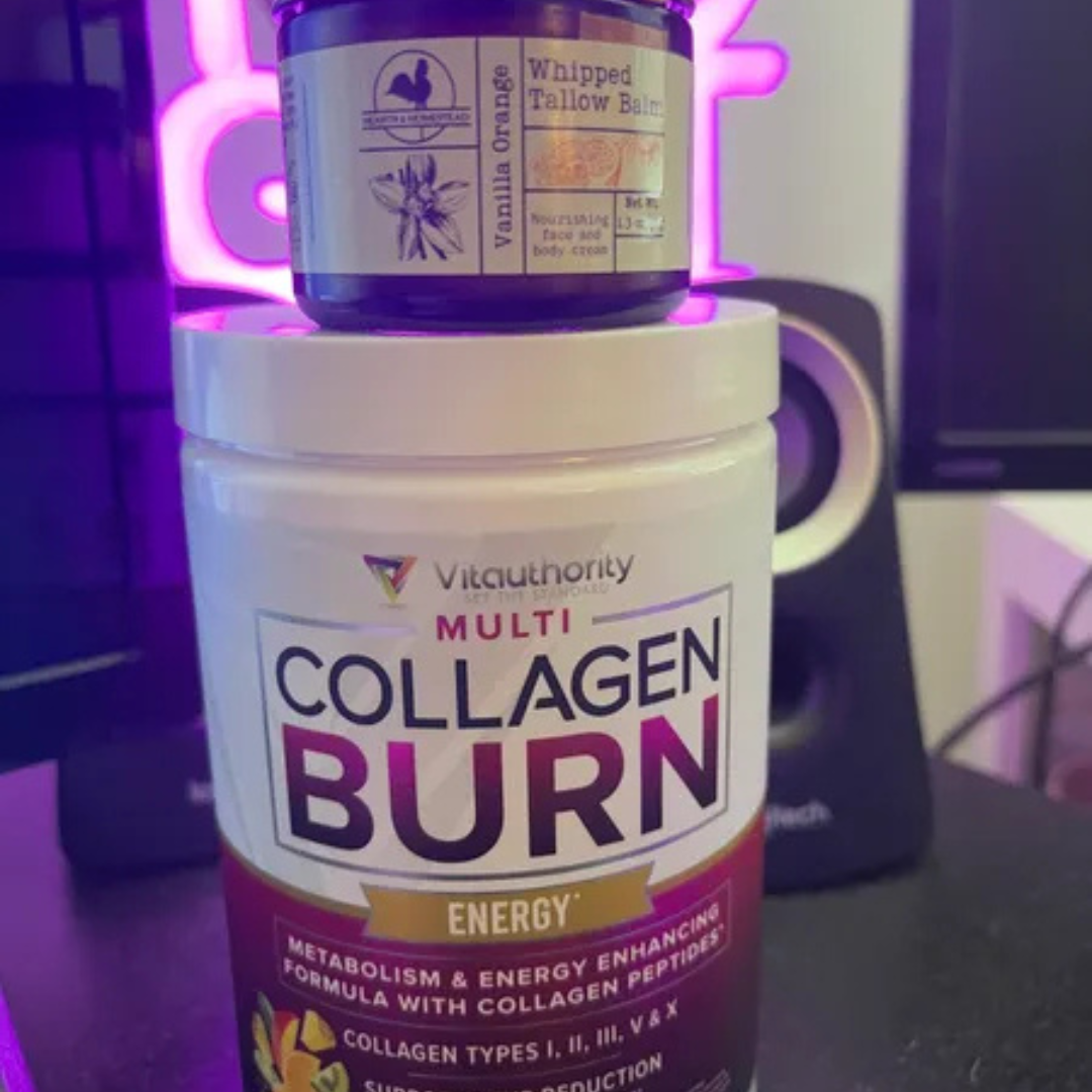 Vitauthority - Vente Supplément oral/vitamine - Poudre Énergétique Multi-Collagène Brûle-Graisse : Punch Tropical, Dimpless6