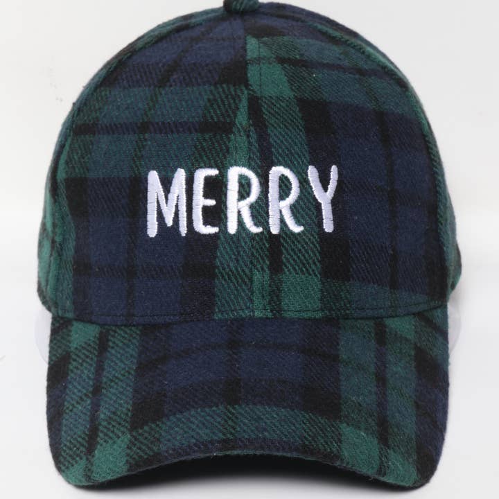 David And Young - Wholesale Baseball Cap - Women's - MERRY Christmas embroidery Plaid woven Baseball Cap2