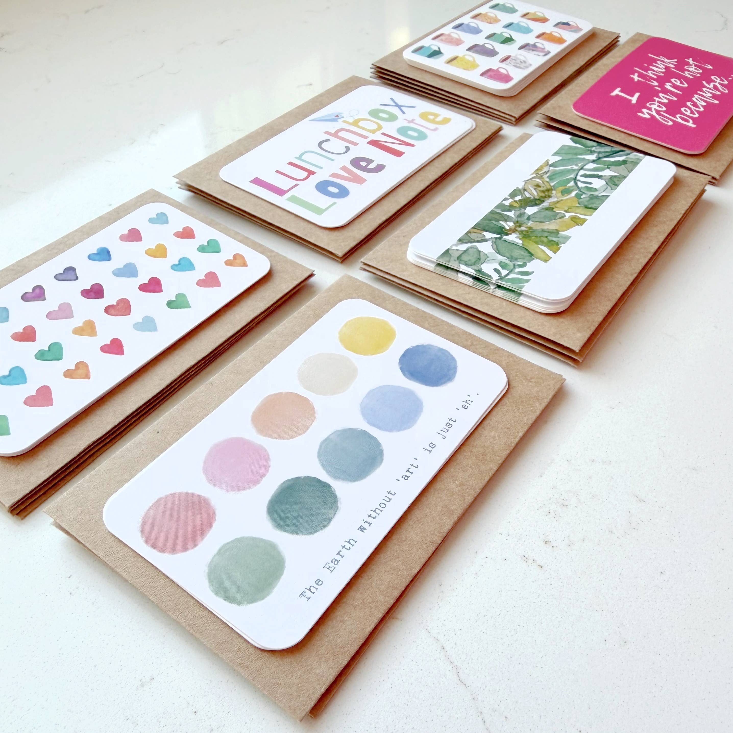 Biscotti Designs - Wholesale Stationery/Notecard Set - Core Collection - Itty Bitty 6-Design Mixed Pack5