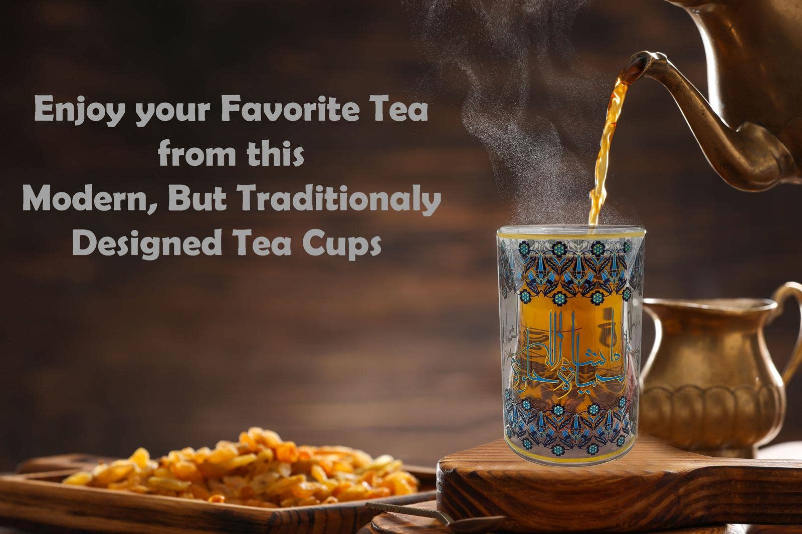 Kenzy Gifts - Wholesale Tea Set - Life is Beautiful Tea Set , Turkish Tea Set , Arabic tea set5