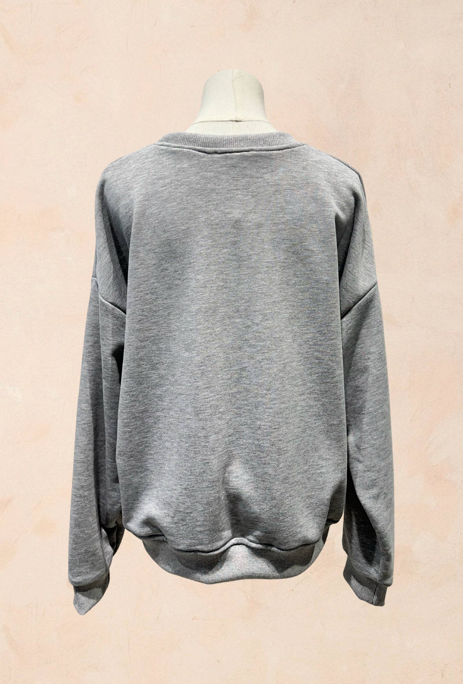 AMARIA - Vente Sweat-shirt – unisexe - Sweat-shirt Oversize Unisexe – Cœur Rouge Brodé - 90384164