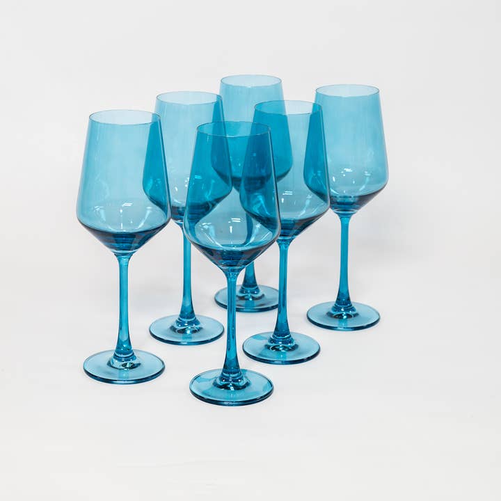 GlassHauseCo - Wholesale Wine Glass - Blue Lagoon - Colored Wine Glass3