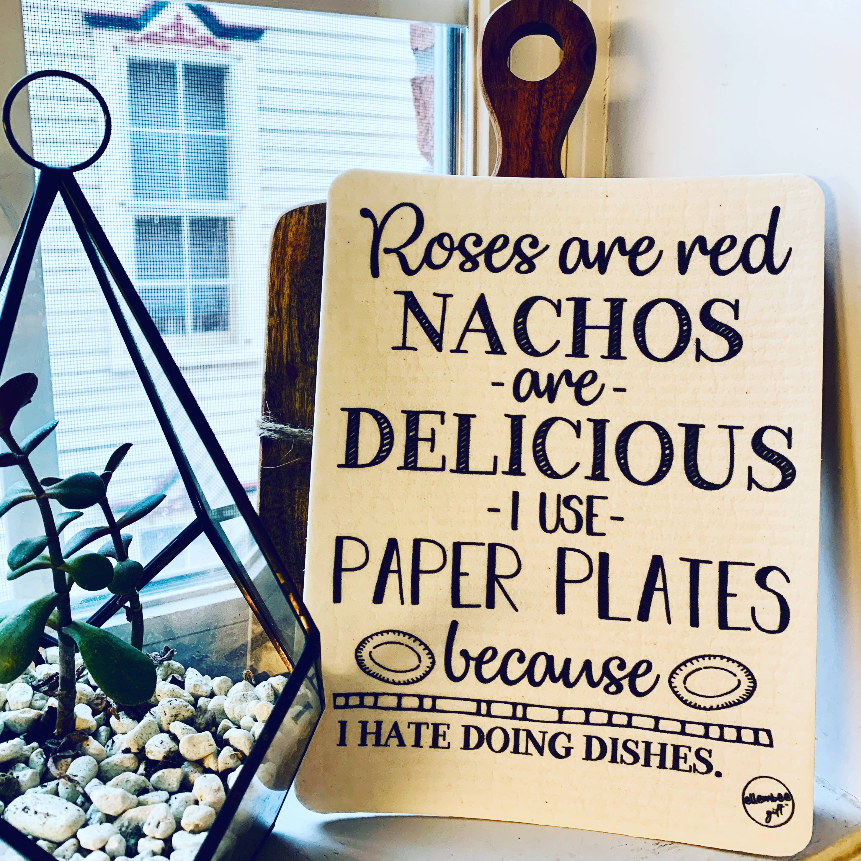 ellembee gift - Wholesale Dishcloth - Roses are Red Nachos Are Delicious Swedish Dish cloth2