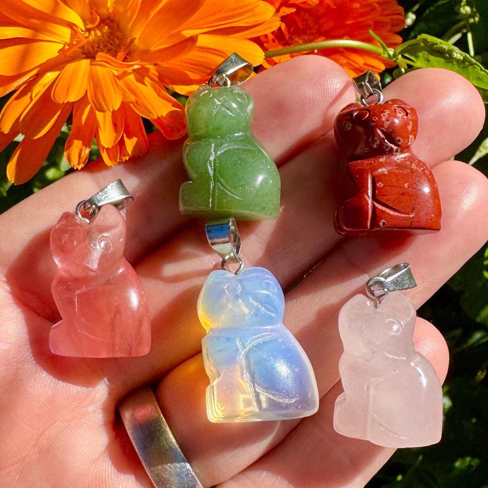 Elf Kendal Hippies - Wholesale Individual Charm/Pendant - cat pendant 2cm gemstone kitty necklace cat crystal charm uk2