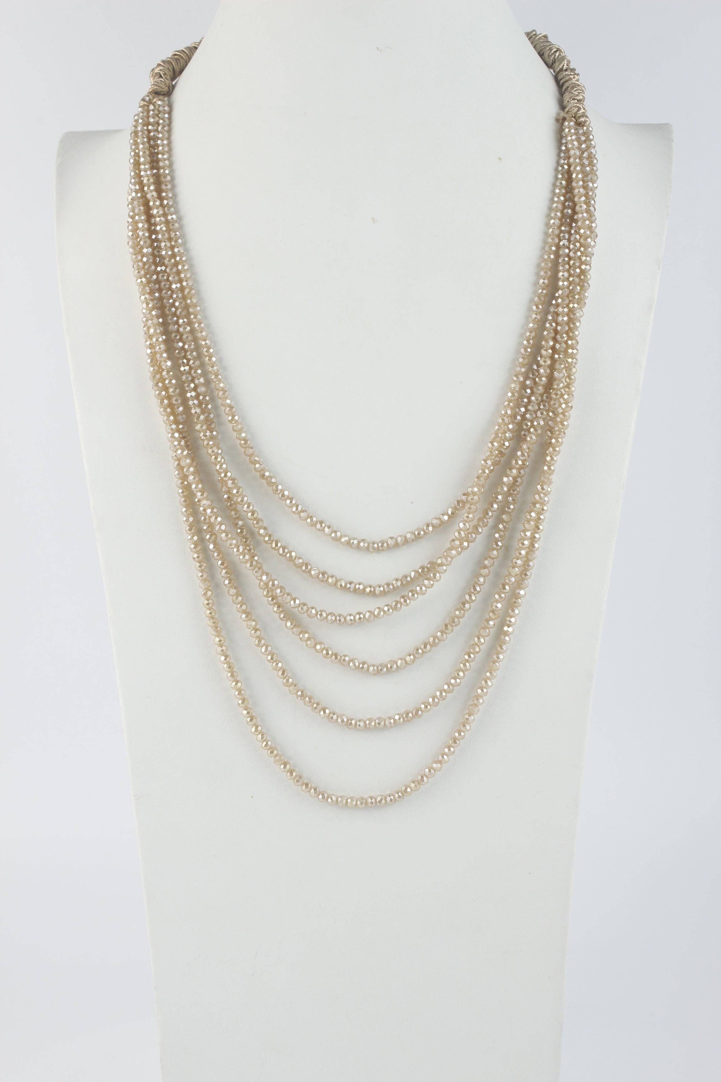 Ole - Wholesale Beaded/Pearl Necklace - Multi Layer Chain Jewelries Beads Necklace N28986