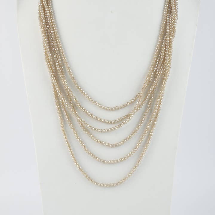 Ole - Wholesale Beaded/Pearl Necklace - Multi Layer Chain Jewelries Beads Necklace N28986