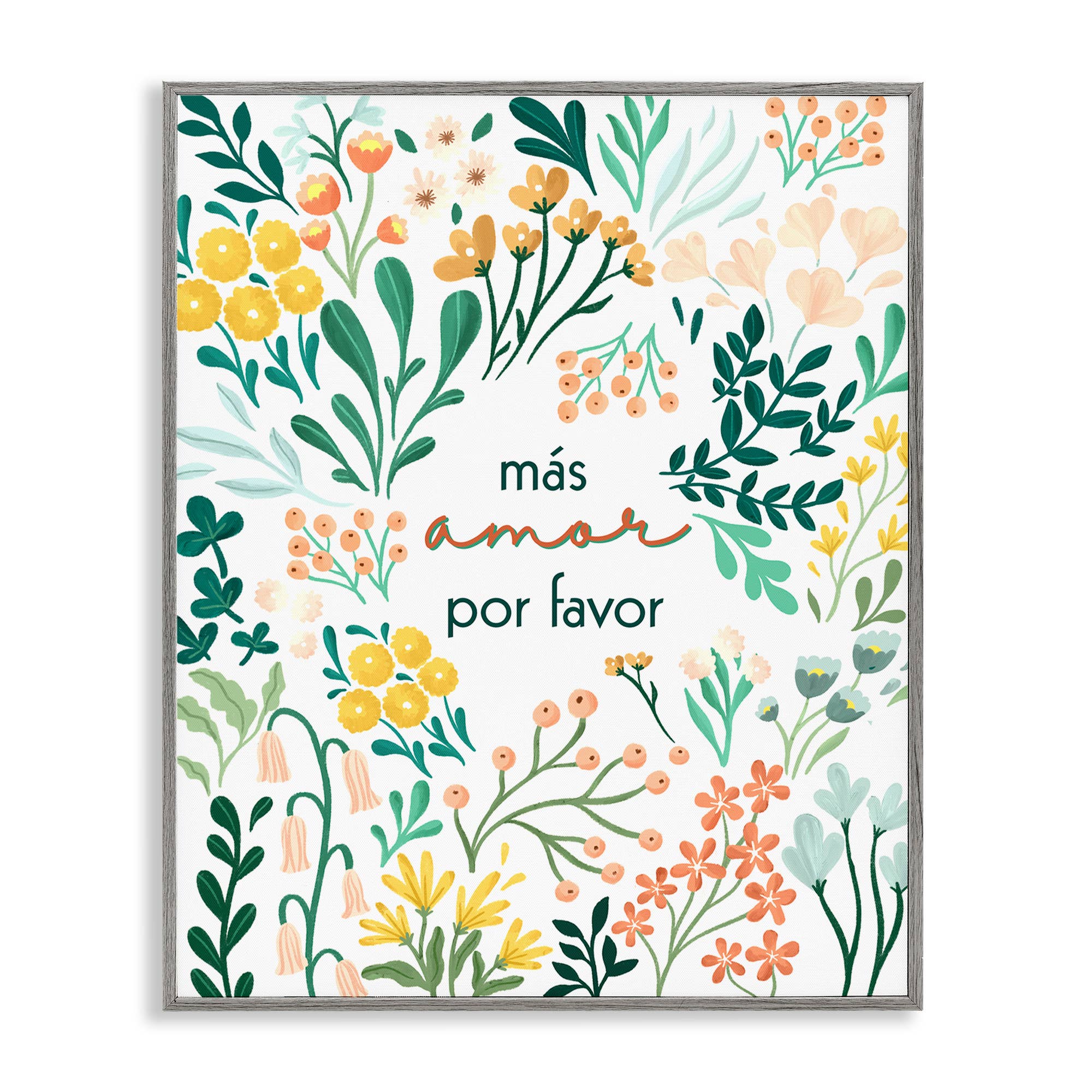 Stupell Industries – wholesale Väggdekor - Barn och baby – More Love Por Favour Blommor Framed Giclee Art15