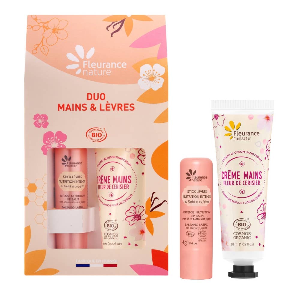 Fleurance Nature - Wholesale Gift Box - Cherry Blossom Hands and Lips Duo1