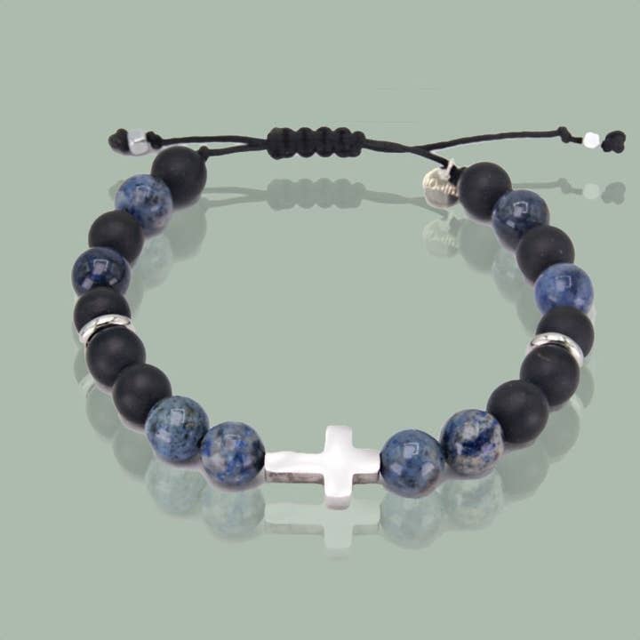 Herrarmband Sodalite Cross 2223 för wholesale av LOetMA