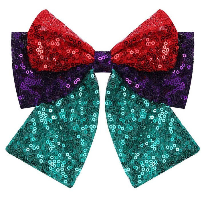 Auraquise - Wholesale Hair Clip - Kids - Big Glitter Bow Hair Clip Girls Sparkly Princess Hair Accessories2