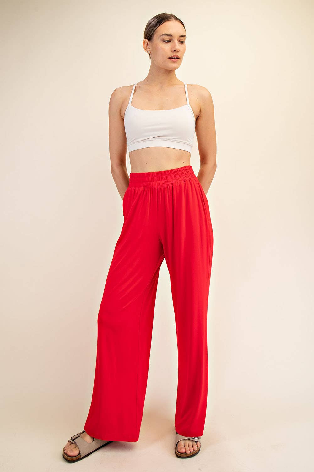 Rae Mode - Wholesale Pants - Women's - VISCOSE MODAL WIDE LEG PANT56