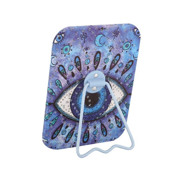 Ladies Make up Assist Table EVIL EYE Printed Mirror for wholesale by Nima Accessories Inc