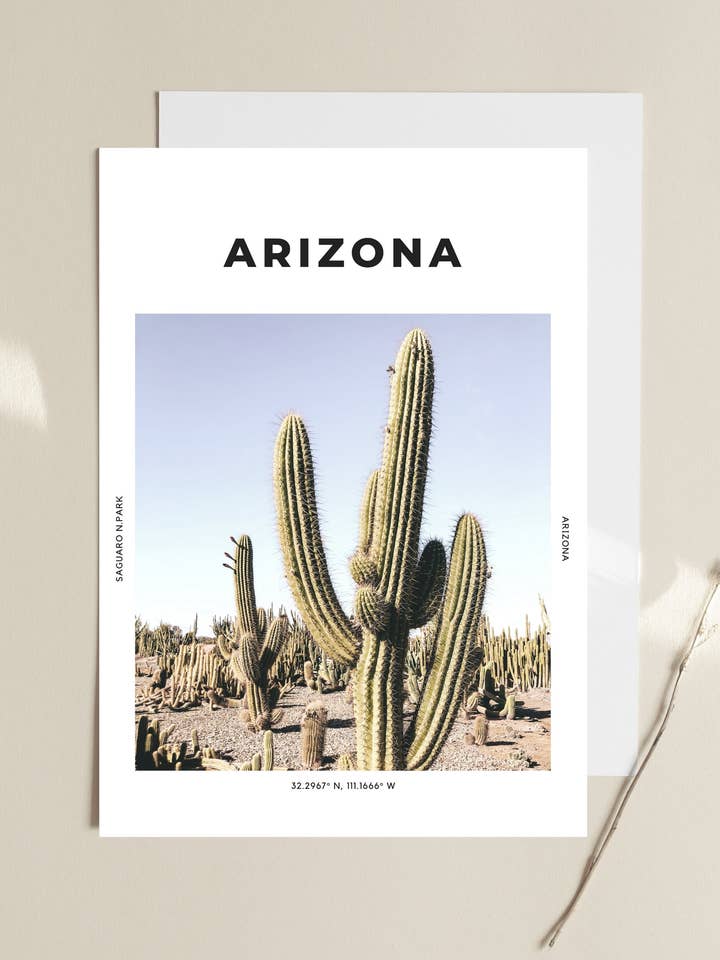 Arizona 'Cactus County' Print for wholesale by The Travel Edit