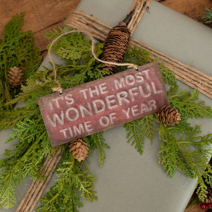 Ragon House - Wholesale Ornament - RED MOST WONDERFUL TIME OF THE YEAR ORNAMENT1